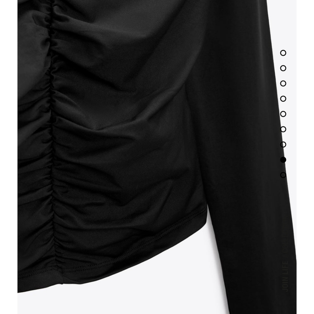 NWT Zara Ruched Elasticized Top - Picture 7 of 7